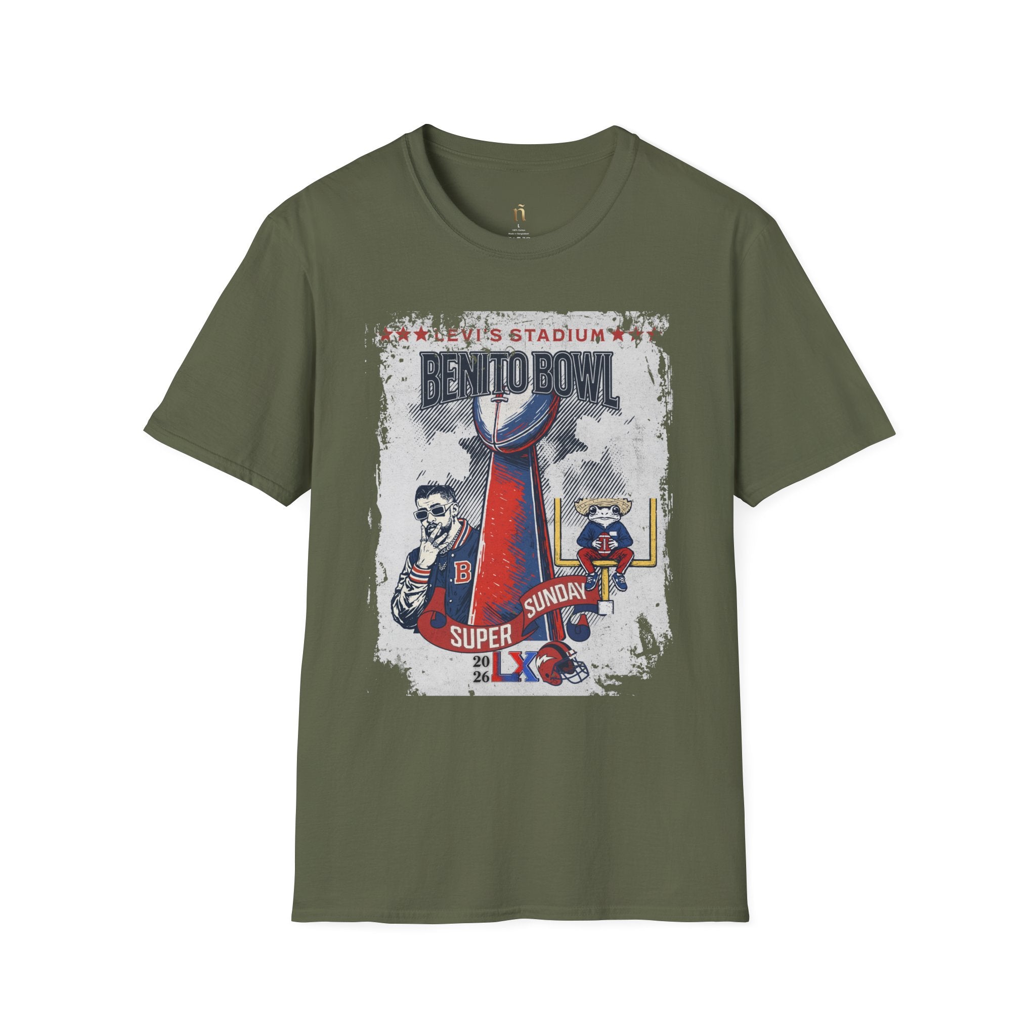 Latino Icon Football Graphic Tee - Halftime Vibes Game Day Shirt - Retro Sports Culture Streetwear - Unisex Softstyle Fan Outfit