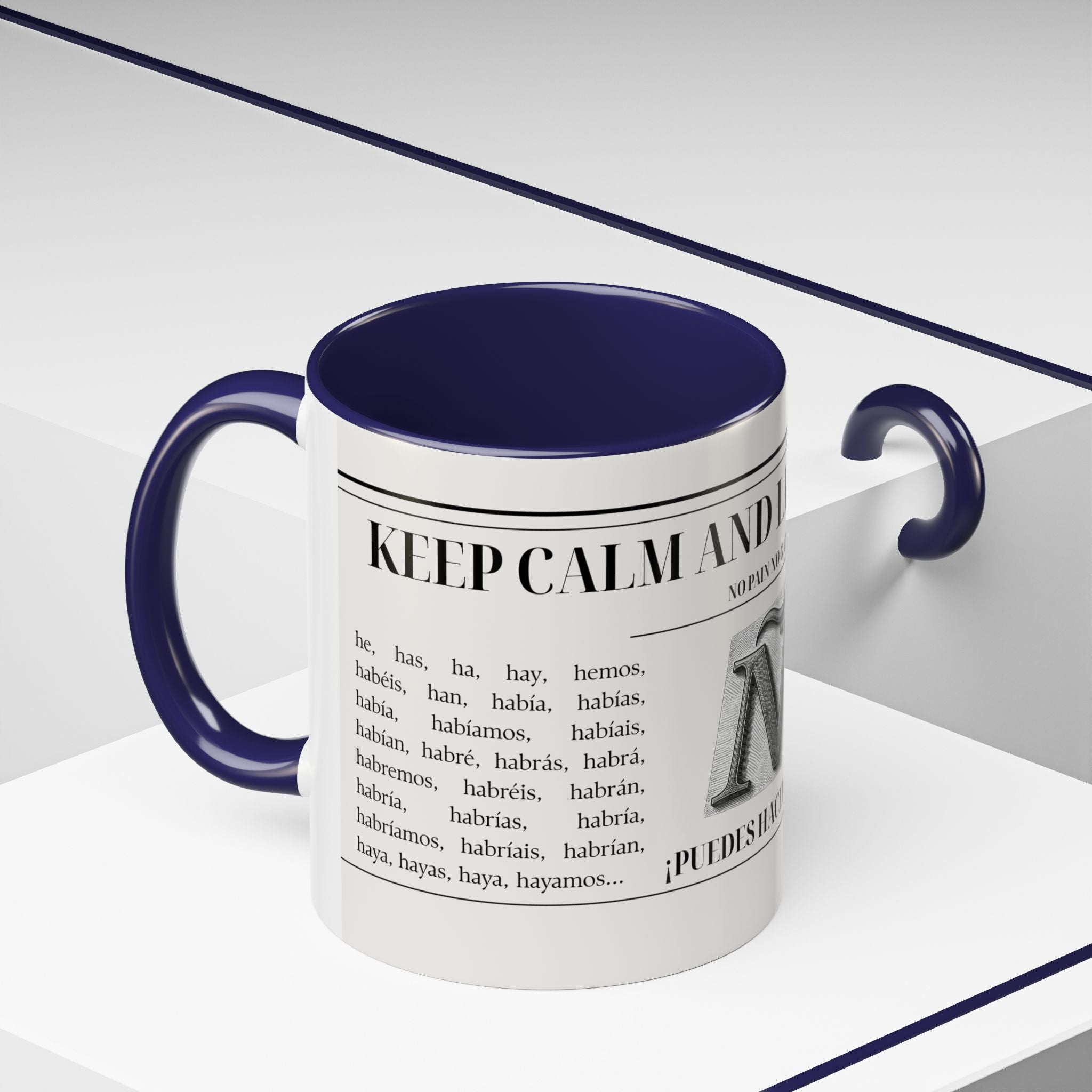 The "Keep Calm & Conquer Spanish" Ceramic Mug ☕️🇪🇸