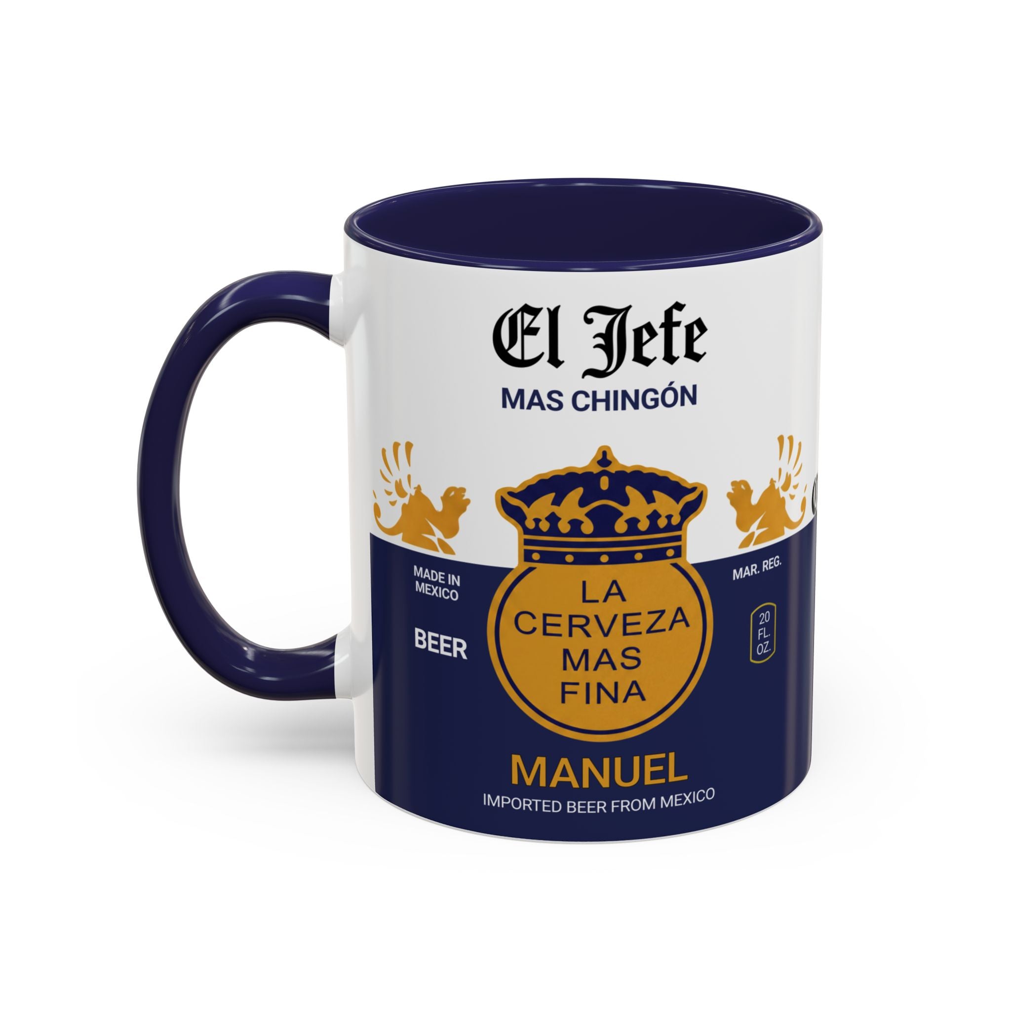 The Ultimate "El Jefe" Personalized Mug – La Cerveza Mas Fina Style