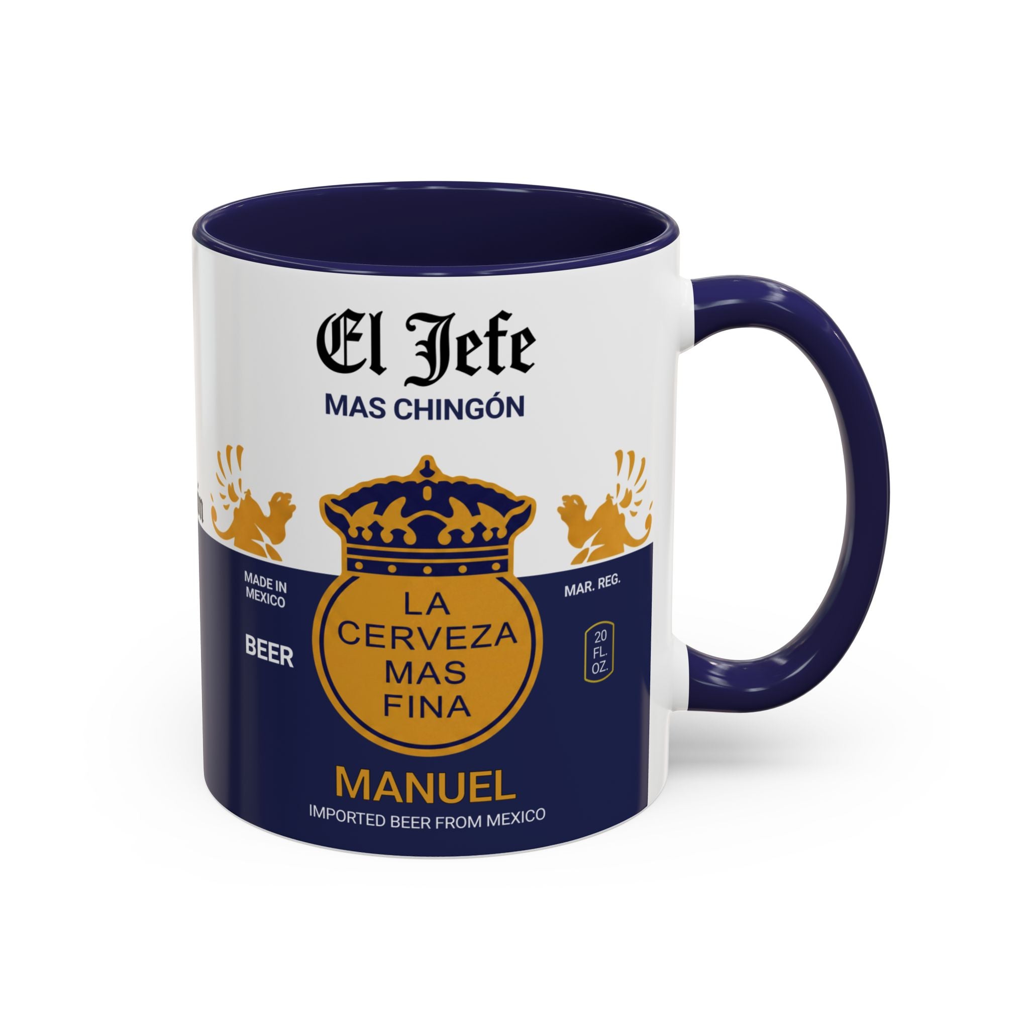 The Ultimate "El Jefe" Personalized Mug – La Cerveza Mas Fina Style