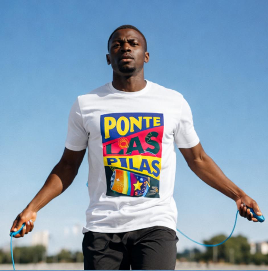 Ponte Las Pilas Graphic Tee — Retro Spanish Motivational Shirt