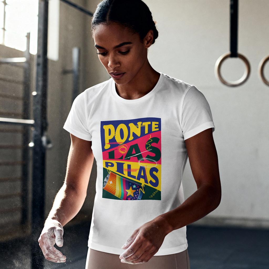 Ponte Las Pilas Graphic Tee — Retro Spanish Motivational Shirt