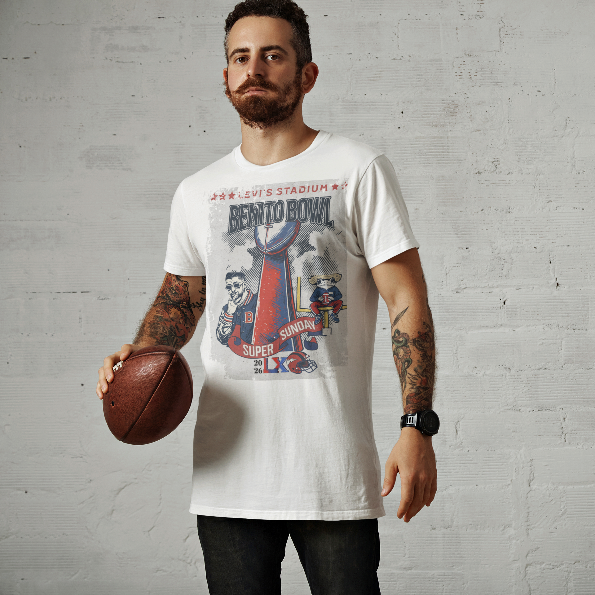 Latino Icon Football Graphic Tee - Halftime Vibes Game Day Shirt - Retro Sports Culture Streetwear - Unisex Softstyle Fan Outfit