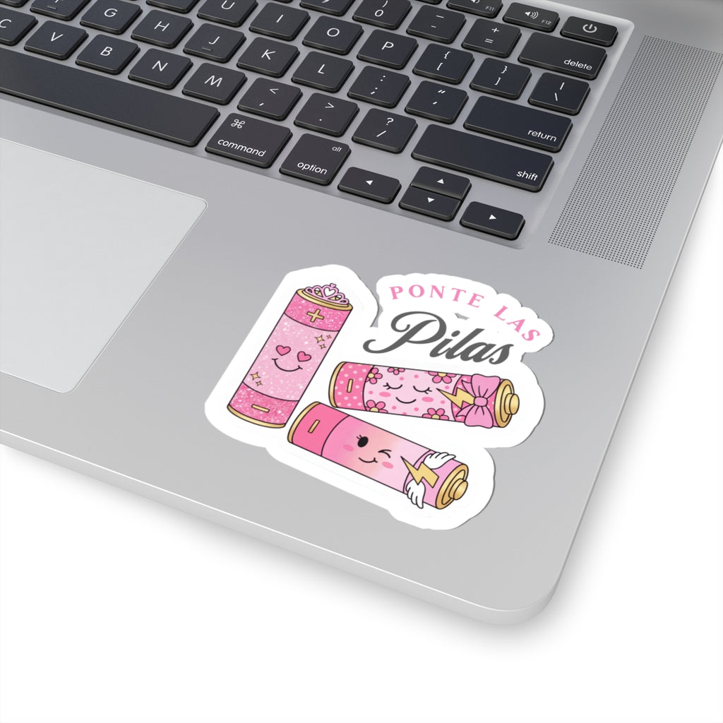 Ponte Las Pilas Pink Battery Sticker Pack — Cute Kawaii Laptop Decal