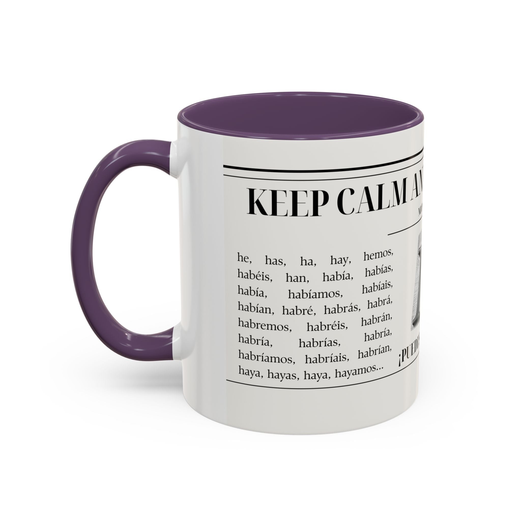 The "Keep Calm & Conquer Spanish" Ceramic Mug ☕️🇪🇸