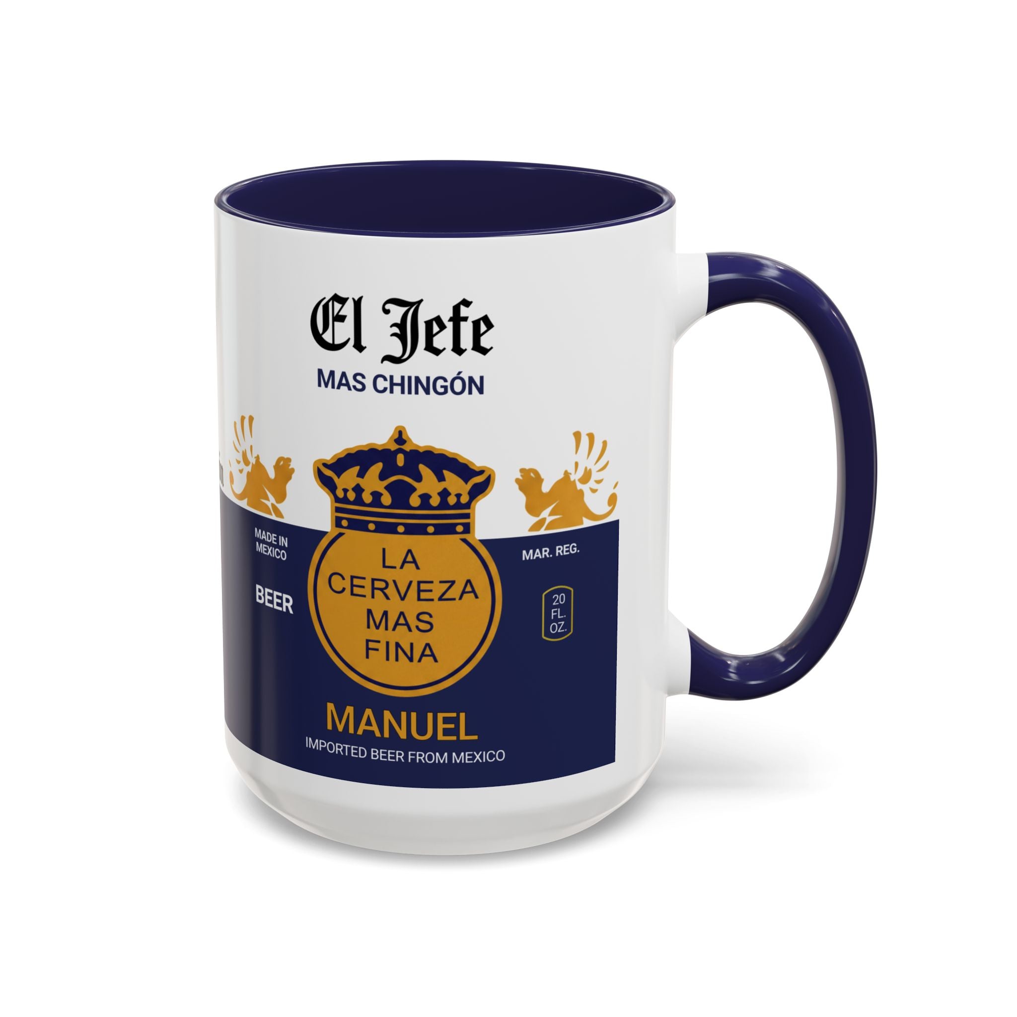 The Ultimate "El Jefe" Personalized Mug – La Cerveza Mas Fina Style