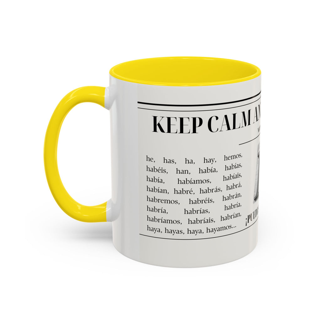 The "Keep Calm & Conquer Spanish" Ceramic Mug ☕️🇪🇸