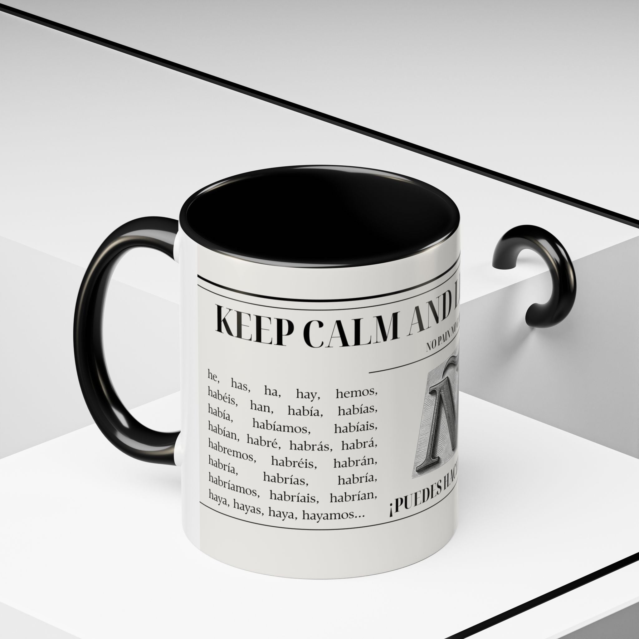 The "Keep Calm & Conquer Spanish" Ceramic Mug ☕️🇪🇸