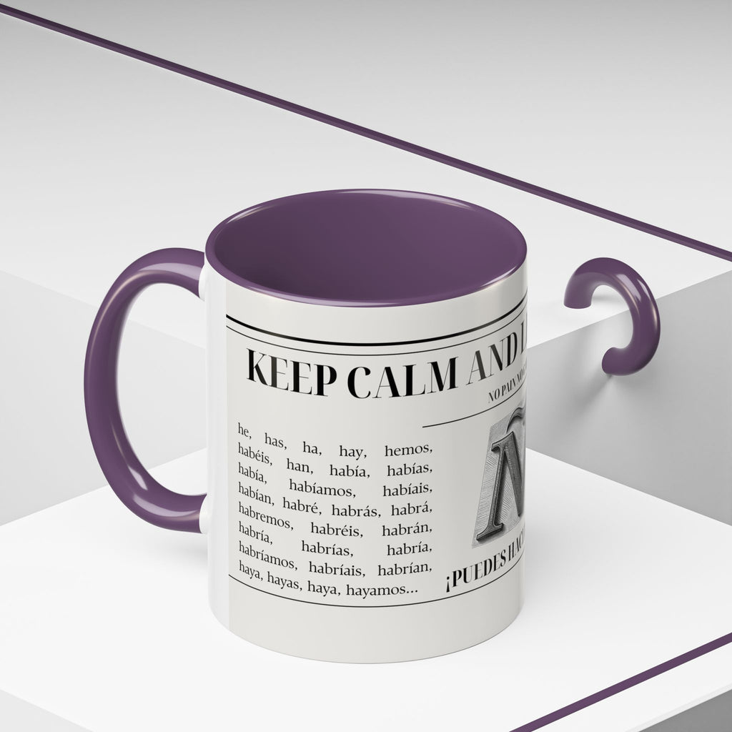 The "Keep Calm & Conquer Spanish" Ceramic Mug ☕️🇪🇸