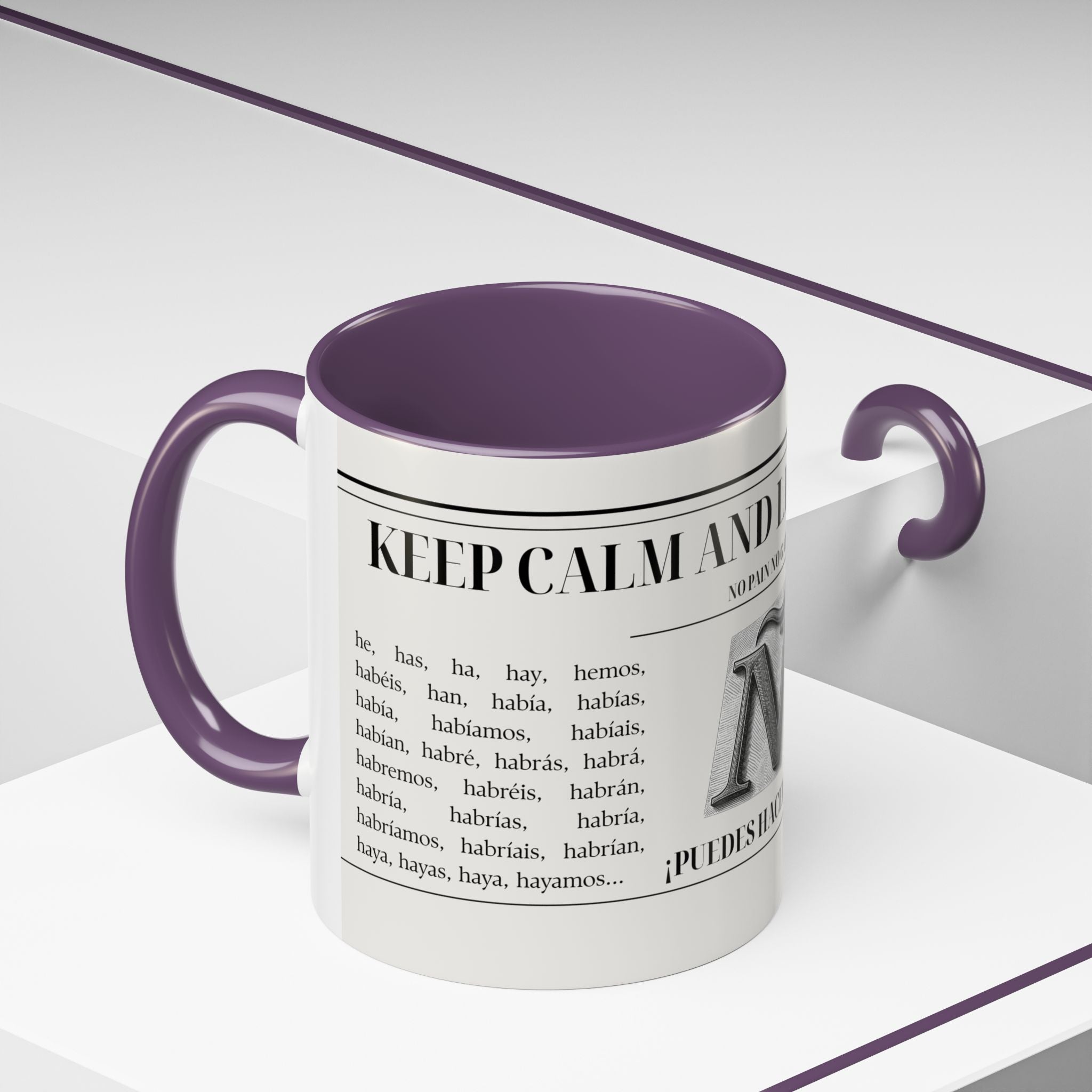 The "Keep Calm & Conquer Spanish" Ceramic Mug ☕️🇪🇸