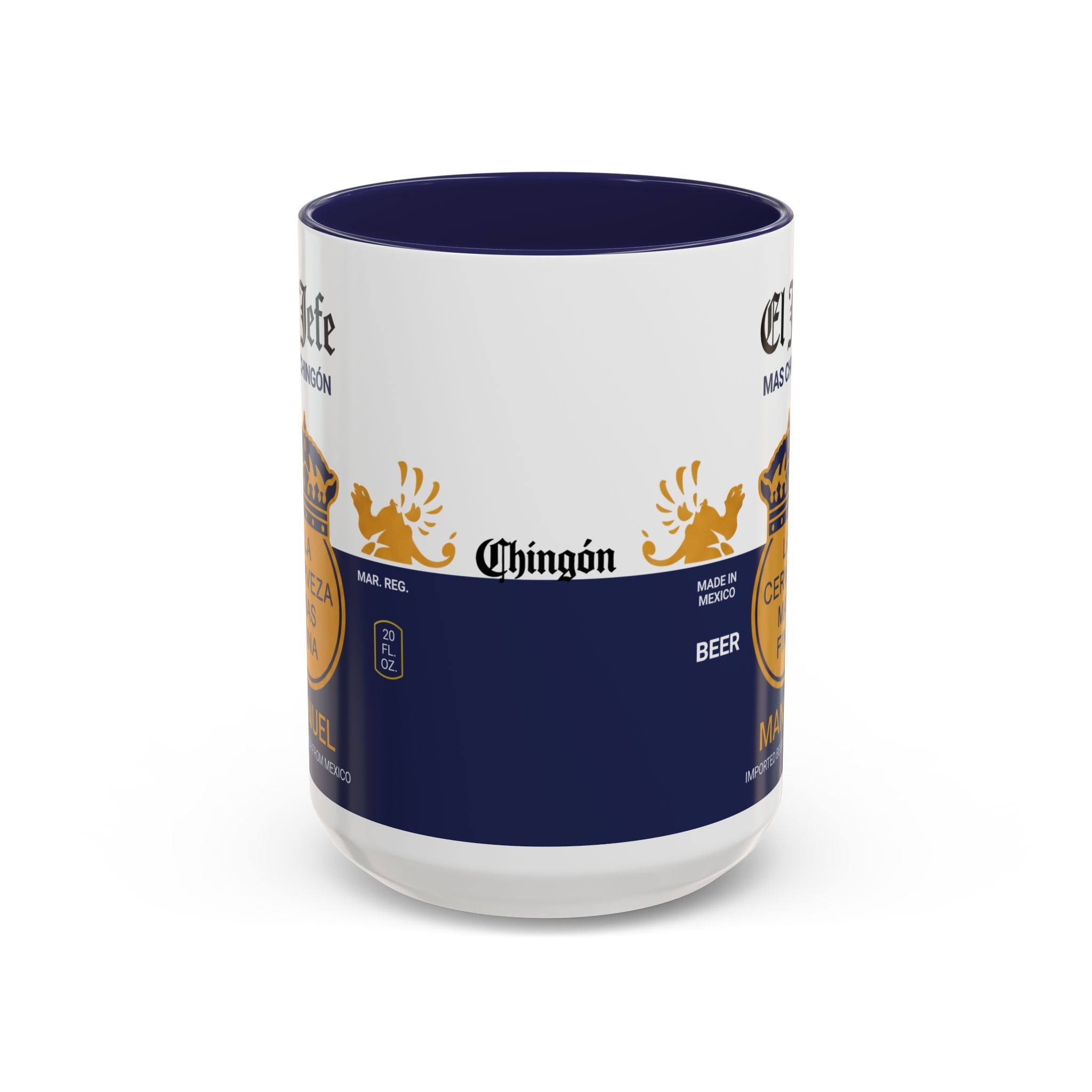 The Ultimate "El Jefe" Personalized Mug – La Cerveza Mas Fina Style