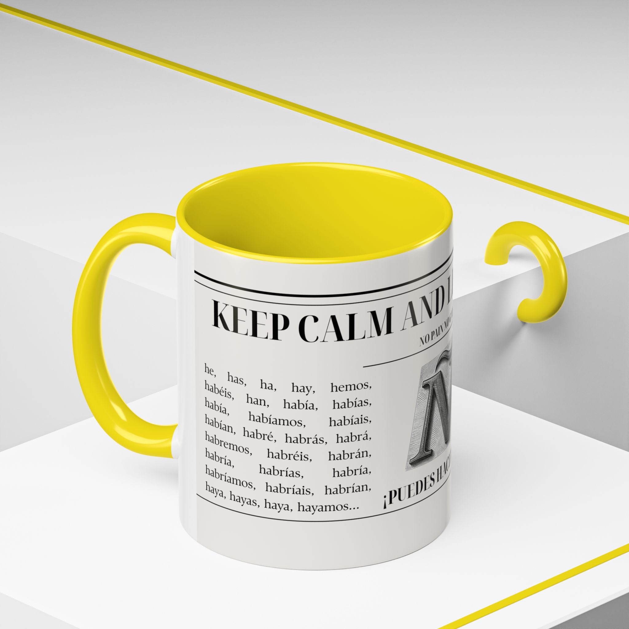The "Keep Calm & Conquer Spanish" Ceramic Mug ☕️🇪🇸